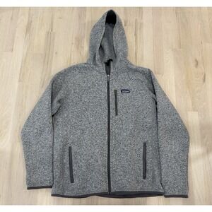 PATAGONIA Gray Better Sweater Hoodie Jacket Polyester Full Zip Sz Large Gorpcore